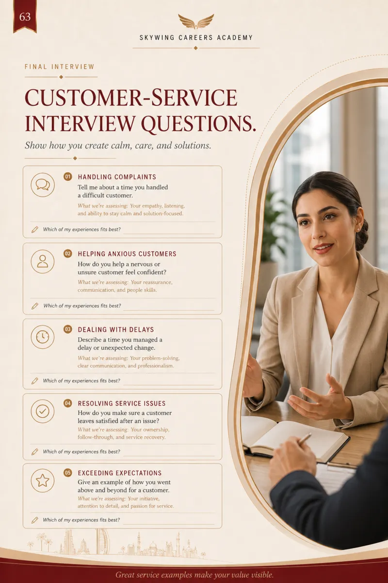 Customer service interview work