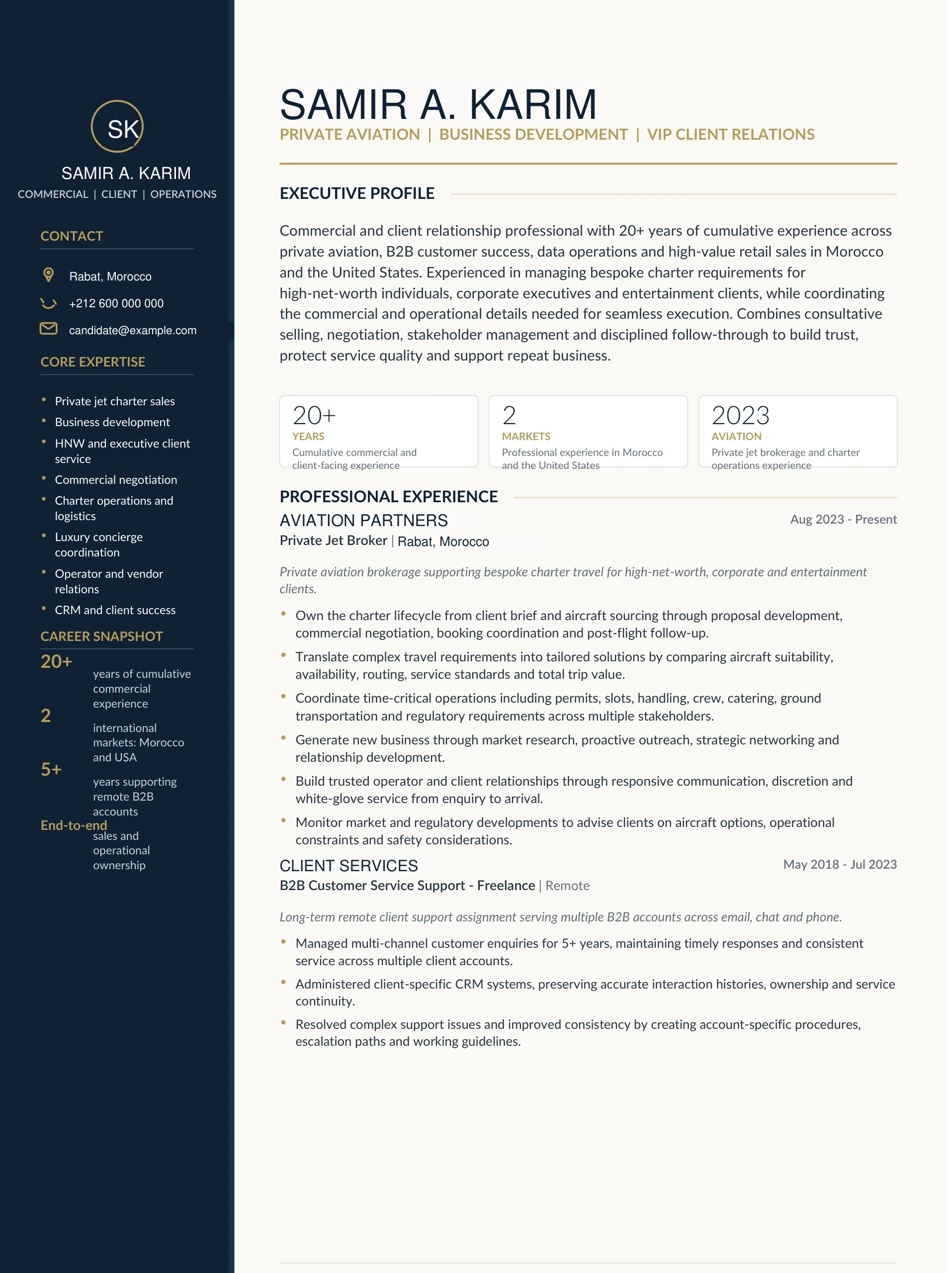 Skywing cabin crew CV work